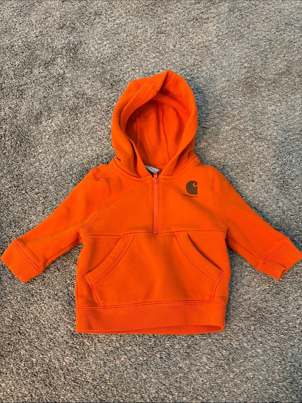 Carhartt infant Bright Orange Hooded Pullover